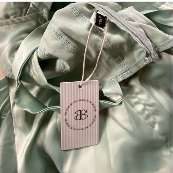 NWT Cereda pistachio satin mini dress (medium) - Picture 6 of 11